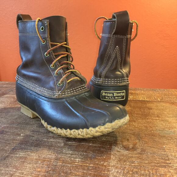 LL Bean 1912 8" Bean Boots Mens 6 Womens 8 Brown Outdoor Campcore Gorpcore - Picture 2 of 11